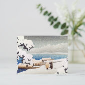 Hasui Kawase Snow at Hashidate (Yuki no hashidate) Briefkaart (Staand voorkant)