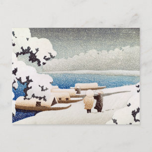 Hasui Kawase Snow at Hashidate (Yuki no hashidate) Briefkaart