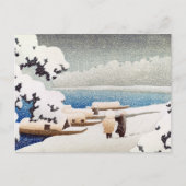 Hasui Kawase Snow at Hashidate (Yuki no hashidate) Briefkaart (Voorkant)