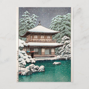 Hasui Kawase Winter Scene Briefkaart