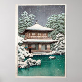 Hasui Kawase Winter Scene Poster (Voorkant)