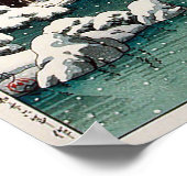 Hasui Kawase Winter Scene Poster (Hoek)