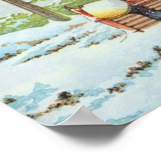 Hasui Kawase Winter Scene Poster (Hoek)