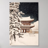 Hasui Kawase Winter Scenery Poster Print (Voorkant)