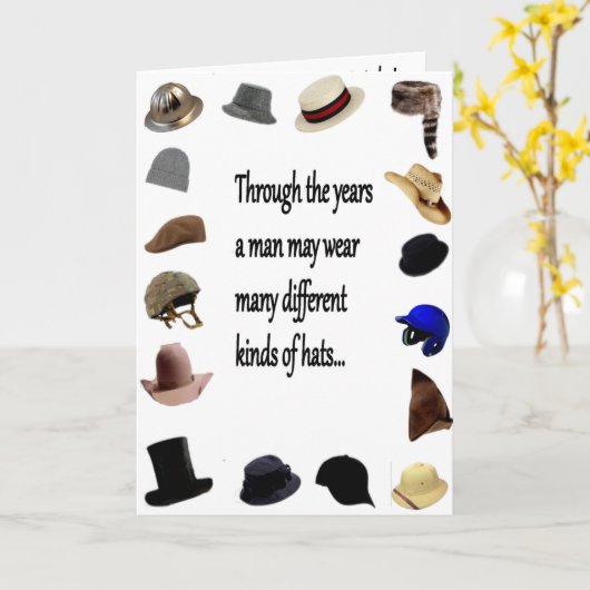 HAT BIRTHDAY CARD KAART (Gele Bloem)