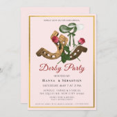 Hat Derby Party Invitation Kaart (Voorkant / Achterkant)