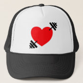 Hat en Barbell Trucker Hat Pet (Voorkant)