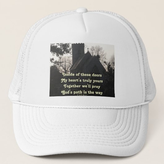 Hat Poem Ode To Pray By Ladee Basset Trucker Pet (Voorkant)