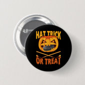 Hat Trick Of Behandel Hockey Halloween Ronde Button 5,7 Cm (Voorkant /achterkant)