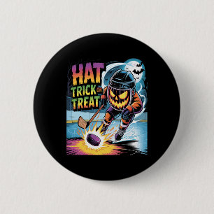 Hat Trick of snoep grap ijs hockey Halloween pomp Ronde Button 5,7 Cm