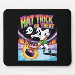 Hat Trick Of Treat Grappige IJshockey Geest Hallow Muismat
