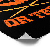 Hat Trick Or Treat Ice Hockey Halloween Boy Men Pl Poster (Hoek)