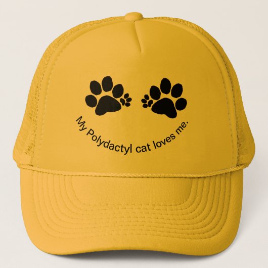 Hat, Trucker - Polydactyl Paw Prints Pet (Voorkant)