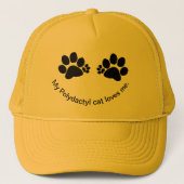 Hat, Trucker - Polydactyl Paw Prints Trucker Pet (Voorkant)
