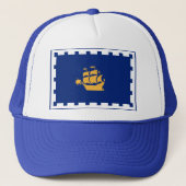 Hat with Flag of Quebec City, Canada Trucker Pet (Voorkant)