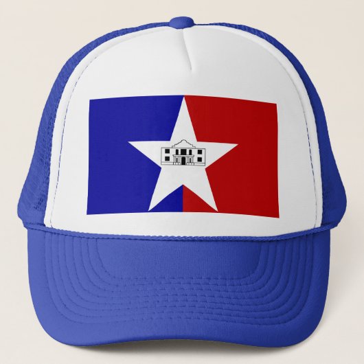 Hat with Flag of San Antonio, Texas, VS Trucker Pet (Voorkant)