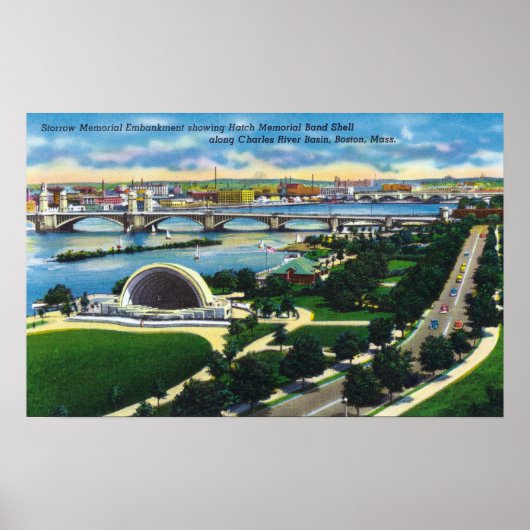 Hatch Memorial Band Shell, Charles River Poster (Voorkant)
