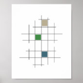 Hatch Mid Century Modern Retro Poster (Voorkant)