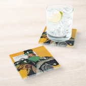 Hatcheck Girl Glazen Onderzetter (Schuin)