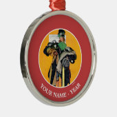 Hatcheck Girl Metalen Ornament (Rechts)