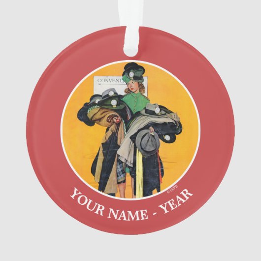 Hatcheck Girl Ornament (achterkant)