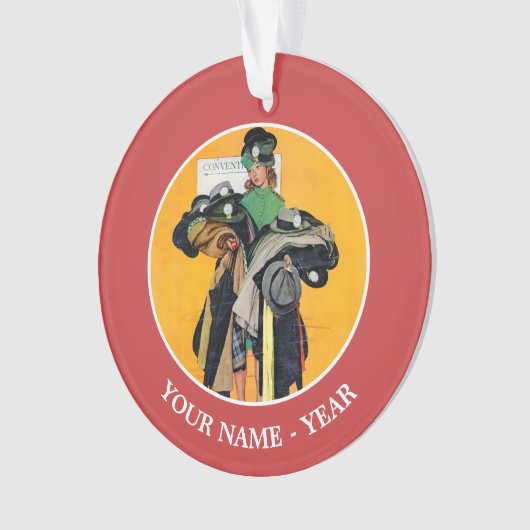 Hatcheck Girl Ornament (voorkant)