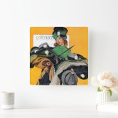 Hatcheck Girl Vierkante Klok (Huis)