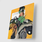 Hatcheck Girl Vierkante Klok (Hoek)