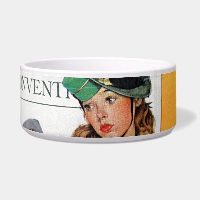 Hatcheck Girl Voerbakje (Voorkant)