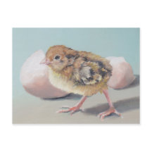Hatched Chick Bird Art Briefkaart