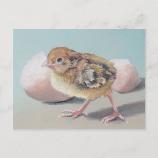 Hatched Chick Bird Art Briefkaart (Voorkant)