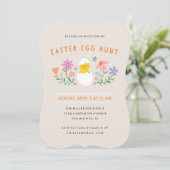 Hatched Easter Egg Hunt Invitation - Beige Kaart (Staand voorkant)