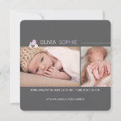 Hatched Egg Chick Girl Fotoaankondiging Baby Aankondiging (Voorkant)