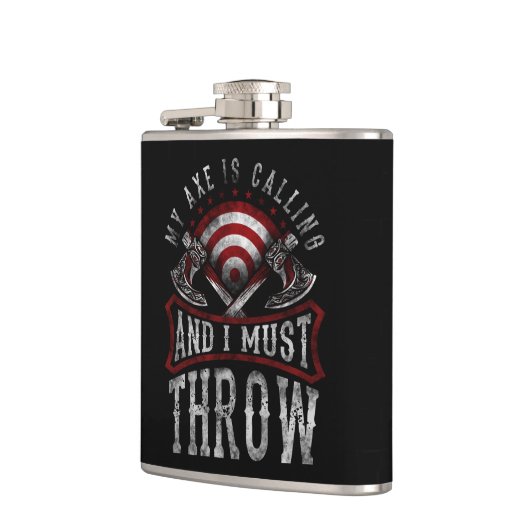 Hatchet Ax Throing Lumberjack My Ax roept Heupfles (Links)