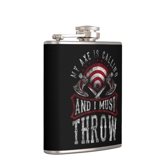 Hatchet Ax Throing Lumberjack My Ax roept Heupfles (Rechts)