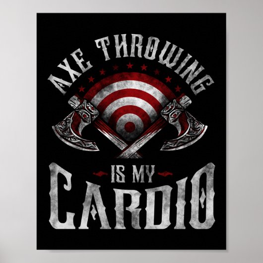 Hatchet Ax Throwing is mijn hart Poster (Voorkant)