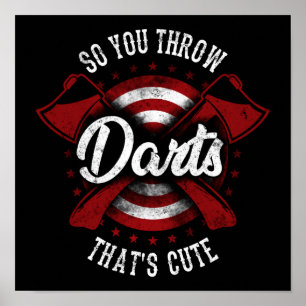 Hatchet Ax Throwing Lumberjack zodat je kunstwerke Poster