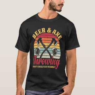 Hatchet binnenshuis gooien Volwassenen baarder dan T-shirt