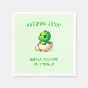 Hatching binnenkort Dinosaur Baby shower Baby Boy Servet