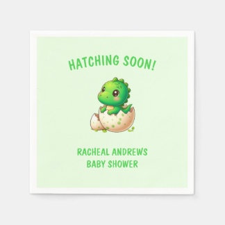 Hatching binnenkort Dinosaur Baby shower Baby Boy Servet