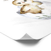 Hatching binnenkort vogel baby shower boeken gesch poster (Hoek)
