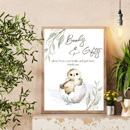 Hatching binnenkort vogel baby shower boeken gesch poster