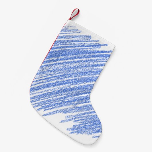 Hatching colored pencil scratch kleine kerstsok (Voorkant (Hangend))