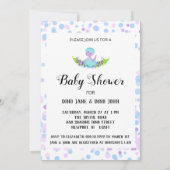 *~* Hatching Dinosaur Baby Girl Shower Invitation Kaart (Achterkant)