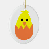 Hatching Easter Chick Keramisch Ornament (Rechts)