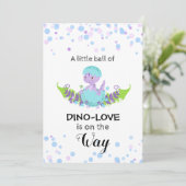 *~* Hatching Egg Dinosaur Baby shower Kaart (Staand voorkant)