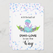 *~* Hatching Egg Dinosaur Baby shower Kaart (Voorkant / Achterkant)