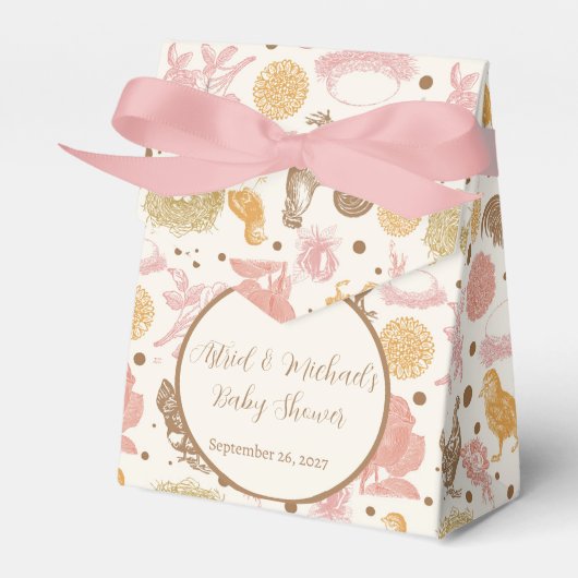 Hatching Soon" Baby Meisje Baby shower Bedankdoosjes (Voorkant Zijde)