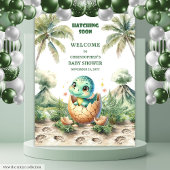 Hatching Soon Baby shower Tapestry Schattige Dino Wandkleed