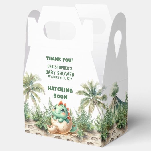 Hatching Soon Boy Baby Favoriet Box Gepersonalisee Bedankdoosjes (Geopend)